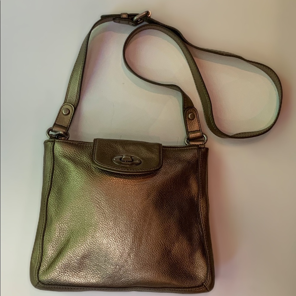 Gold Fossil Crossbody